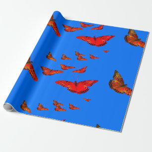 ULTRA VIOLET BUTTERFLY GIFT WRAPPING WRAPPING PAPE PAPER