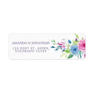 Ultra Violet Combo Watercolor Floral Wedding