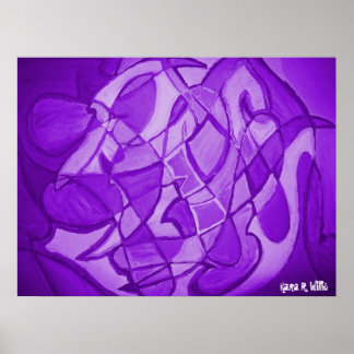 Ultra Violet Contemporary Abstract Art Poster