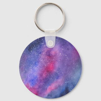 Ultra violet galaxy key ring