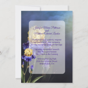 Ultra Violet Iris Wedding Invitation