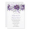 Ultra Violet Lavender Grey Floral Invitation