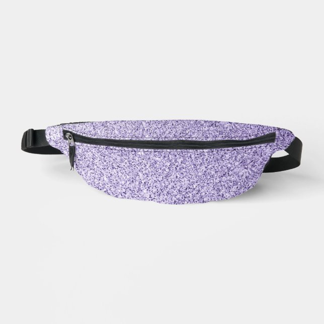 Ultra violet light purple glitter sparkle bum bags (Front)