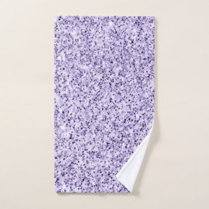 Ultra violet light purple glitter sparkles bath towel set