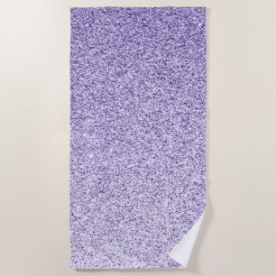 Ultra violet light purple glitter sparkles beach towel