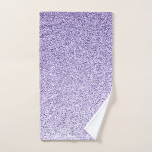 Ultra violet light purple glitter sparkles hand towel