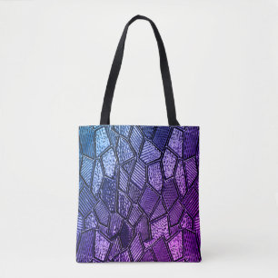 Ultra Violet Mosaic Glass Tote Bag