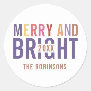 Ultra Violet Palette Christmas Classic Round Sticker