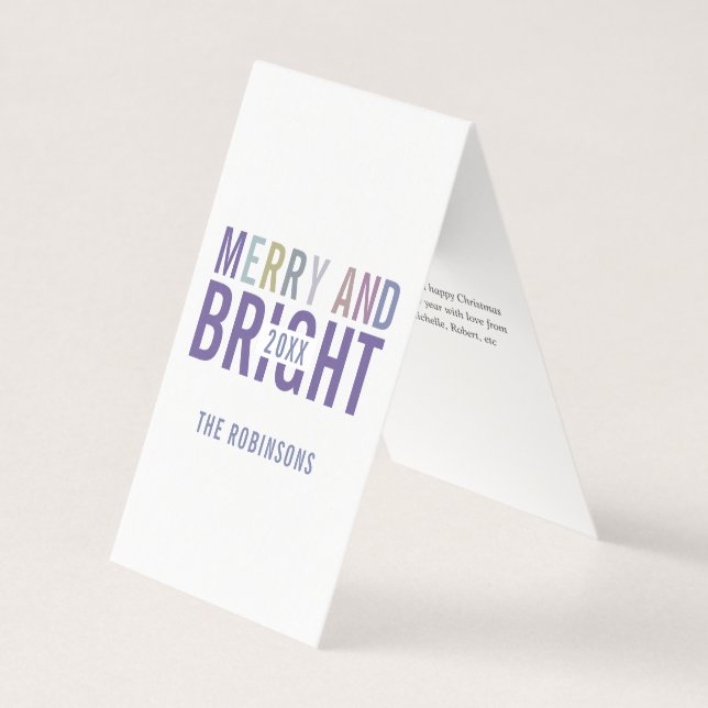 Ultra Violet Palette Christmas Greeting Photo (Front)