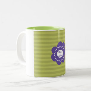 Ultra violet pantone 2018 design Two-Tone coffee mug