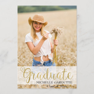 Ultra Violet Photo Graduation Announcement Card