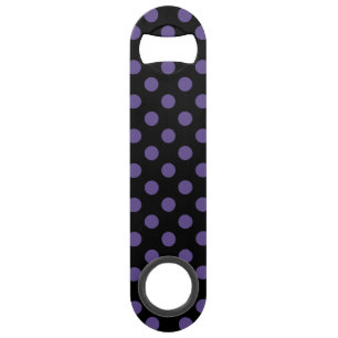 Ultra violet polka dots on black