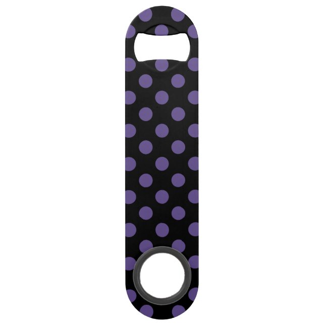 Ultra violet polka dots on black (Front)