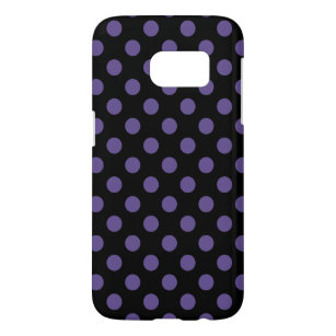 Ultra violet polka dots on black