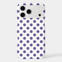 Ultra violet polka dots on white