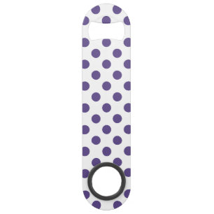 Ultra violet polka dots on white