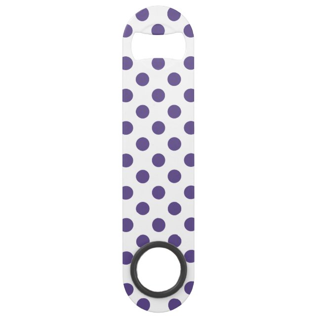 Ultra violet polka dots on white (Front)