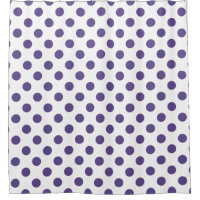 Ultra violet polka dots on white