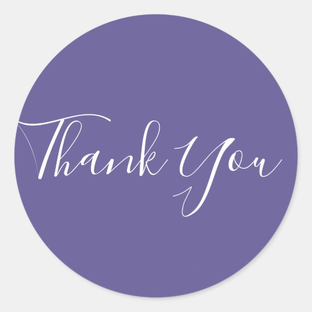 Ultra Violet Purple 2018 Colour Chic Glam Favour Classic Round Sticker (Front)