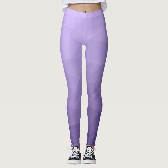 Ultra violet purple geometric mesh pattern leggings (Front)