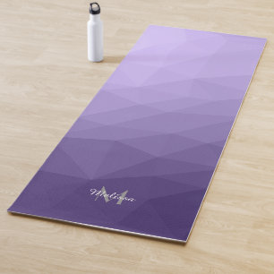Ultra violet purple geometry mesh pattern Monogram Yoga Mat