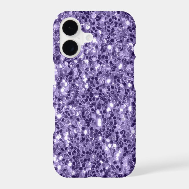 Ultra violet purple glitter sparkles iPhone case (Back)