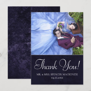 Ultra Violet Purple Modern Minimalist Watercolor Thank You Card