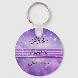 Ultra Violet, Sweet Sixteen, Custom, Party Favour Key Ring
