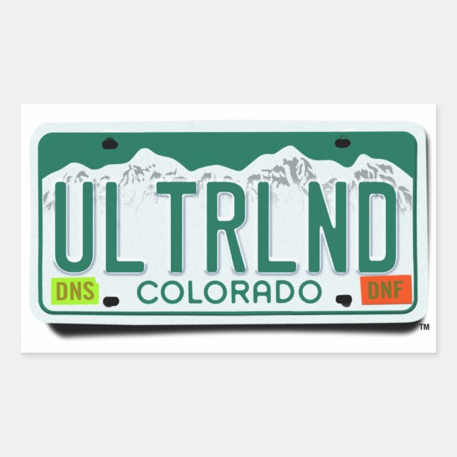 UltraLandia CO License Plate Rectangular Sticker (Front)