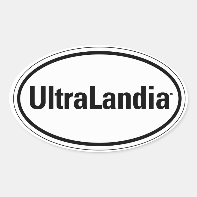 UltraLandia Oval Sticker (Front)