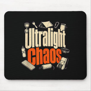 Ultralight chaos hiking funny backpacker mouse mat