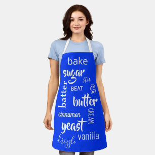Ultramarine Blue Baking Words Apron