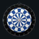 Ultramarine Blue Black And White Dartboard<br><div class="desc">Ultramarine Blue Black And White Dart Board</div>