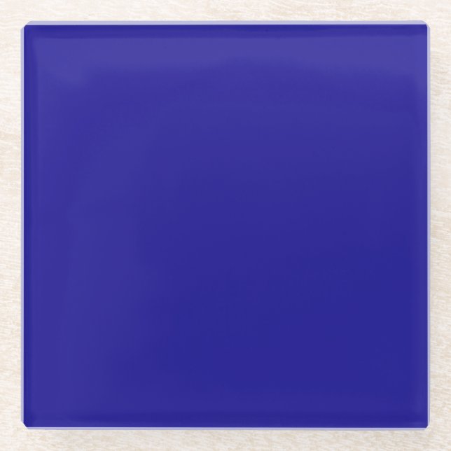 Ultramarine Blue Glass Coaster (Front)