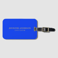 Ultramarine Blue Gold Professional Modern Plain