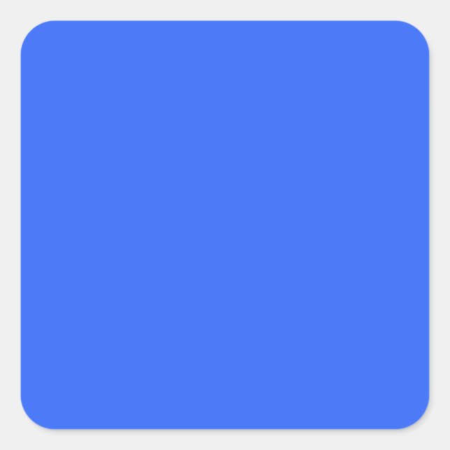 Ultramarine Blue Square Sticker (Front)