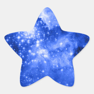 Ultramarine Blue Stars Star Sticker