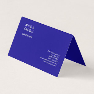 Ultramarine Blue Trendy Modern Minimalist Plain Business Card