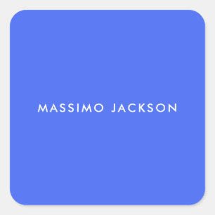 Ultramarine Blue Trendy Modern Professional Square Sticker