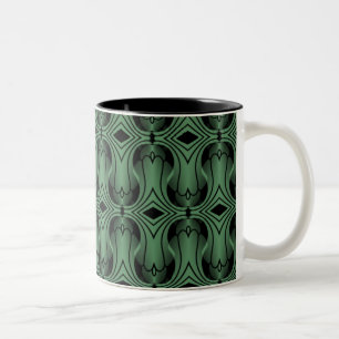 Ultramod Art Deco Mug, Clover Green Two-Tone Coffee Mug