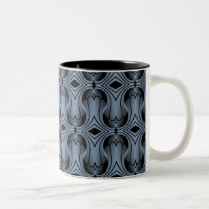 Ultramod Art Deco Mug, Periwinkle Two-Tone Coffee Mug