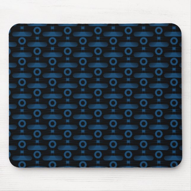 Ultramodern Abstract Mousepad, Royal Blue Mouse Mat (Front)