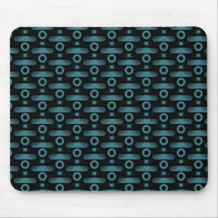 Ultramodern Abstract Mousepad, Turquoise Mouse Mat