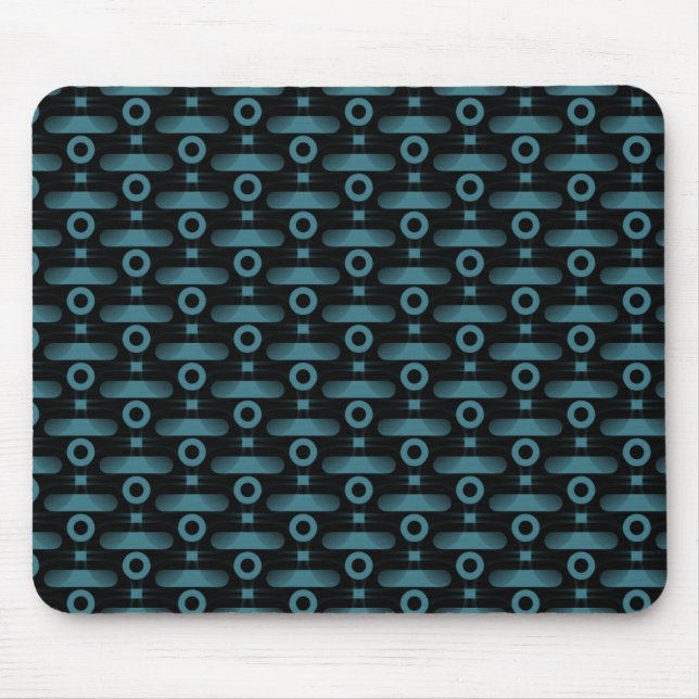 Ultramodern Abstract Mousepad, Turquoise Mouse Mat (Front)