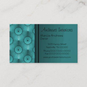 Ultramodern Business Card, Dazzling Teal Card