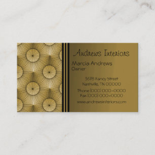 Ultramodern Business Card, Golden Honey Card