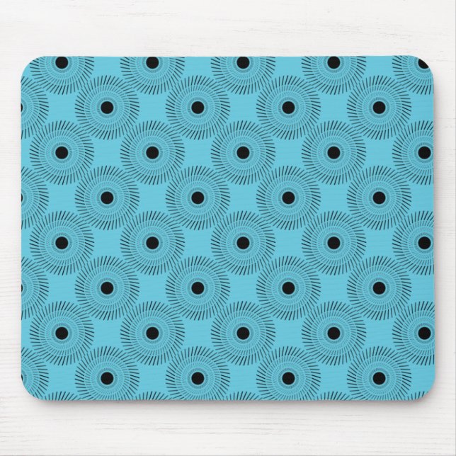 Ultramodern Charm Mousepad, Turquoise Mouse Mat (Front)