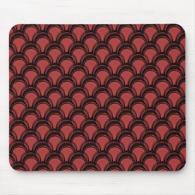 Ultramodern Glamour Mousepad, Dark Red Mouse Mat (Front)
