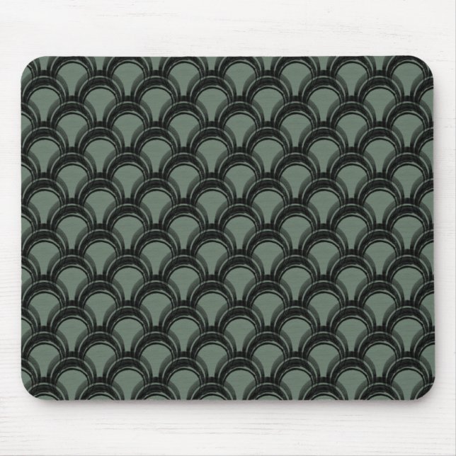 Ultramodern Glamour Mousepad, Dark Sage Mouse Mat (Front)