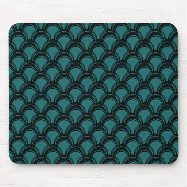 Ultramodern Glamour Mousepad, Teal Mouse Mat (Front)